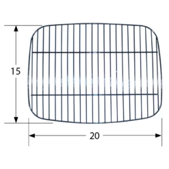 Grill Mate Porcelain Steel Wire Cooking Grate -Weber Chill Shop 51001 dimensions updated 1