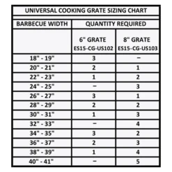 GrillSpot Universal Fit 8-inch Adjustable Porcelain Steel Cooking Grate -Weber Chill Shop es15 cg us103 size chart updated